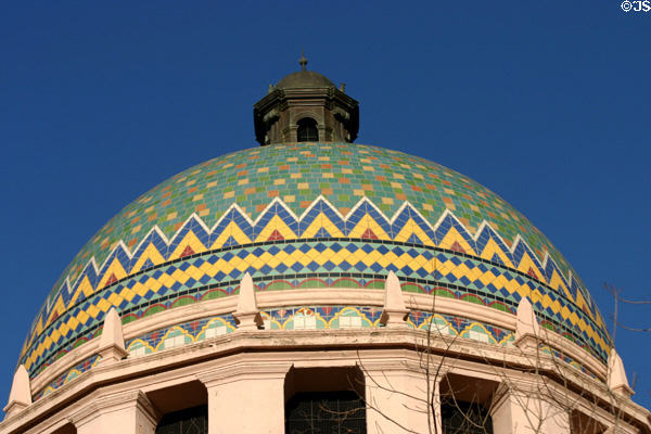 Tiled dome of Pima County Courthouse. Tucson, AZ.