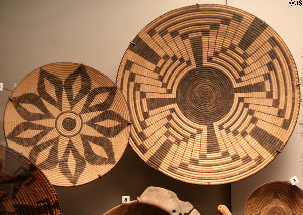 Akimel O'odham native baskets (1920-40) at Arizona State Museum. Tucson, AZ.