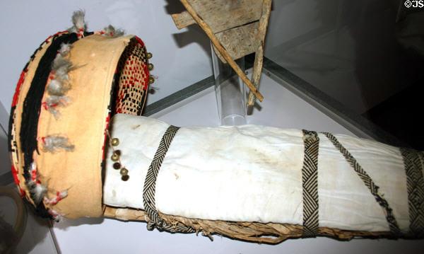 Seri cradle board in Arizona State Museum. Tucson, AZ.