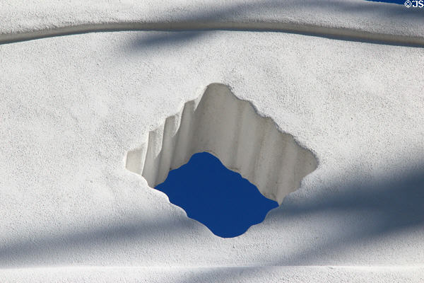 Mission Revival pierced detail of Corbett House at Tucson Museum of Art. Tucson, AZ.