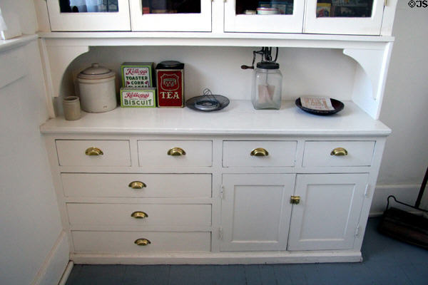 Kitchen pantry counter in Corbett House at Tucson Museum of Art. Tucson, AZ.