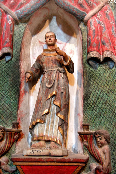 Statue of saint at Mission San Xavier del Bac. Tucson, AZ.