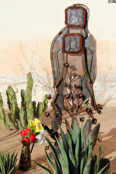 Modern depiction of saint at Mission San Xavier del Bac. Tucson, AZ.