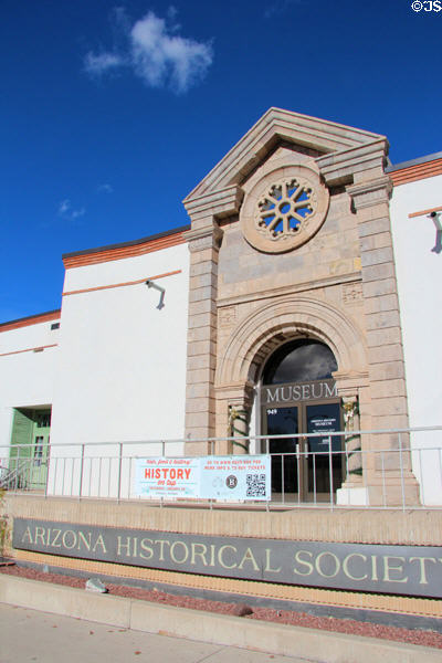 San Agustin Cathedral Portico incorporated into Arizona History Museum building. Tucson, AZ.