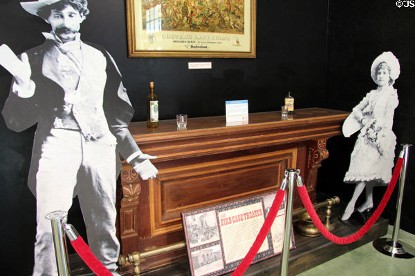 Bar (c1881) from Tombstone's Bird Cage Saloon at Arizona History Museum. Tucson, AZ.