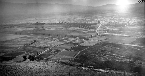 Photo mural of early Tucson taken from mountain overlook at Arizona Historical Society Museum Downtown. Tucson, AZ.
