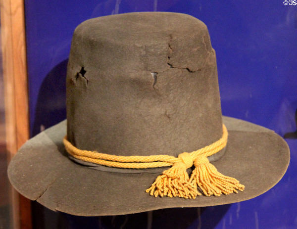 Model 1855 Jeff Davis or Hardee hat used by California Volunteers in their Arizona Civil War campaign at Arizona Historical Society Museum Downtown. Tucson, AZ.