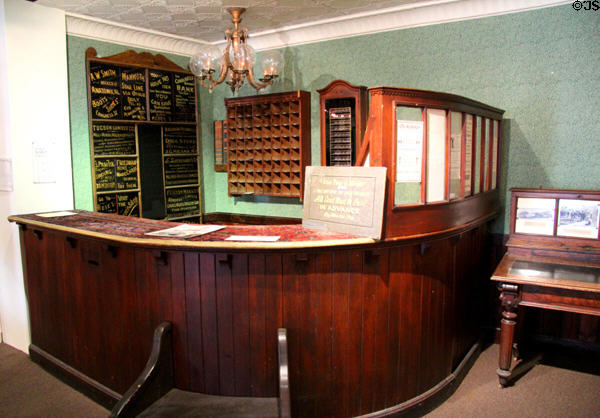 Lobby counter from former Occidental Hotel at Arizona Historical Society Museum Downtown. Tucson, AZ.