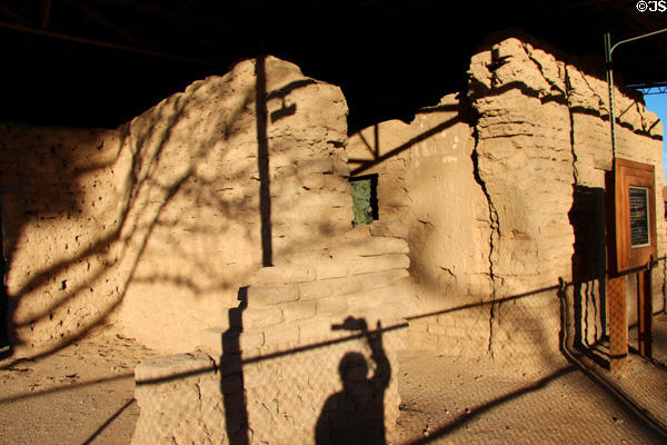 Adobe brick details of ruins of Fort Lowell hospital (1873-91). Tucson, AZ.