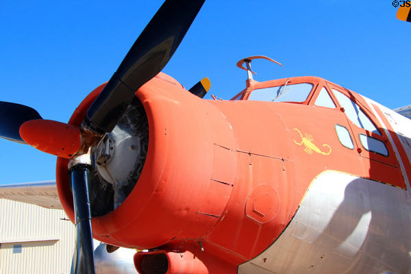 Nose of Northrop Raider YC-125A transport (1950-70)at Pima Air & Space Museum. Tucson, AZ.