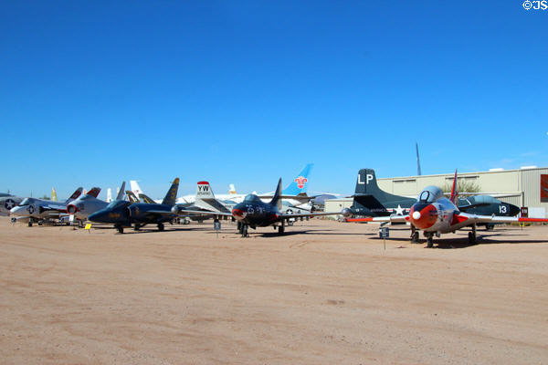 Collection of jet aircraft at Pima Air Museum. Tucson, AZ.