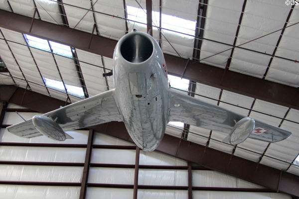 Mikoyan-Gurevich Fagot MiG-15UTI fighter jet (1948) at Pima Air & Space Museum. Tucson, AZ.