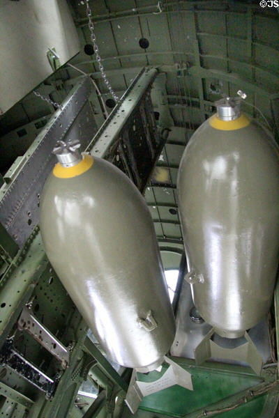 Bomb bay of Boeing Flying Fortress B-17G bomber (1935-WWII) at Pima Air & Space Museum. Tucson, AZ.