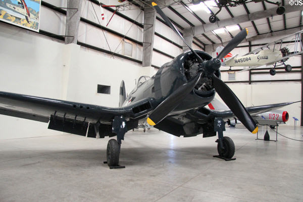 Vought Corsair F4U-4 naval fighter (1944-1950s) at Pima Air & Space Museum. Tucson, AZ.