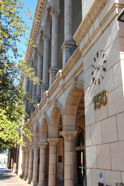Arcaded facade of Wells Fargo building. Tucson, AZ.
