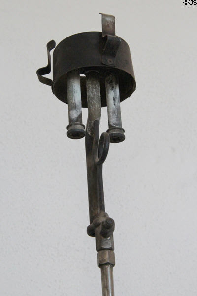 Mechanism details of gas pressure lamp at Tombstone Courthouse Museum. Tombstone, AZ.