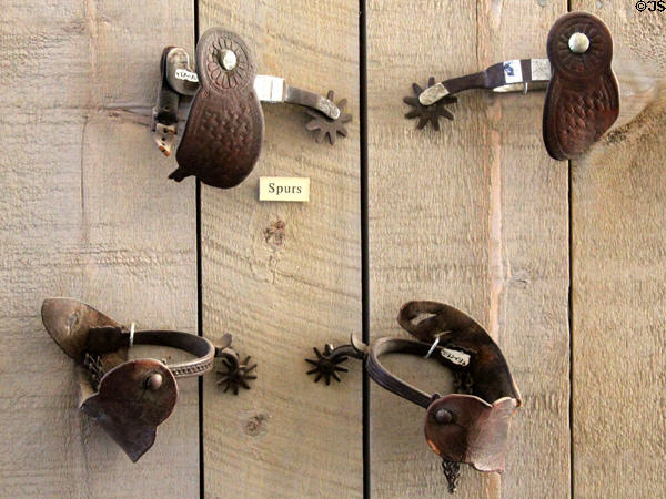 American spurs at Tombstone Courthouse Museum. Tombstone, AZ.