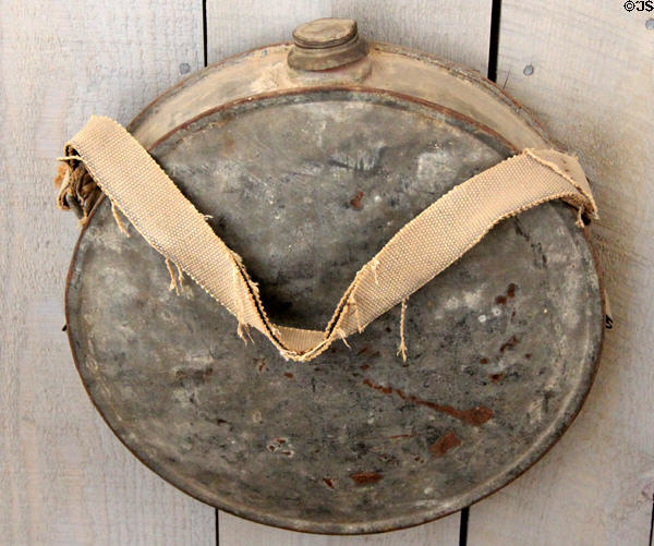 Canteen with canvass strap at Tombstone Courthouse Museum. Tombstone, AZ.