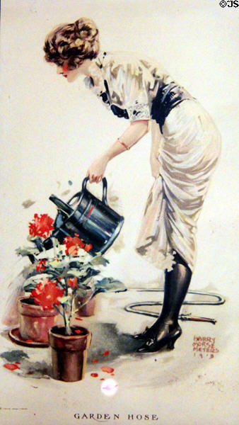 Garden hose pinup poster (c1913) by Harry Morse Meyers at Bird Cage Theatre. Tombstone, AZ.