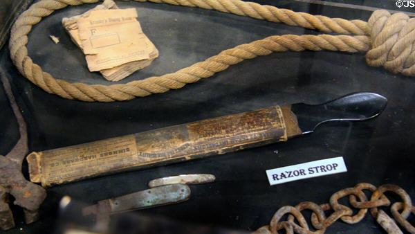 Noose & razor strop at Bird Cage Theatre. Tombstone, AZ.