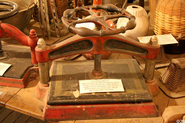Letter press at Bird Cage Theatre. Tombstone, AZ.
