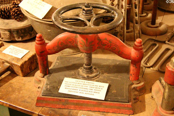 Letter press at Bird Cage Theatre. Tombstone, AZ.