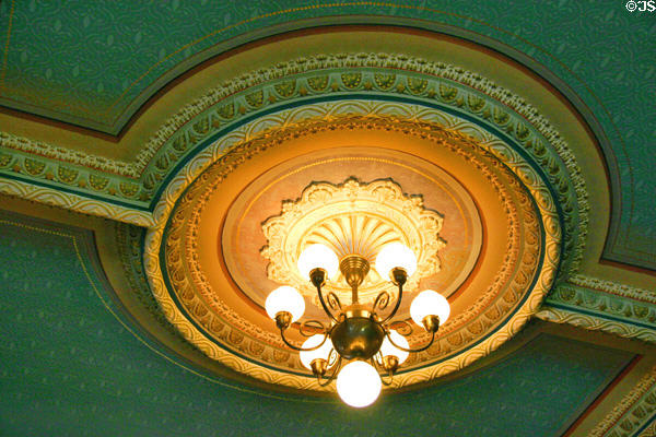 Lighting fixture & ceiling decoration in Crocker Art Museum. Sacramento, CA.