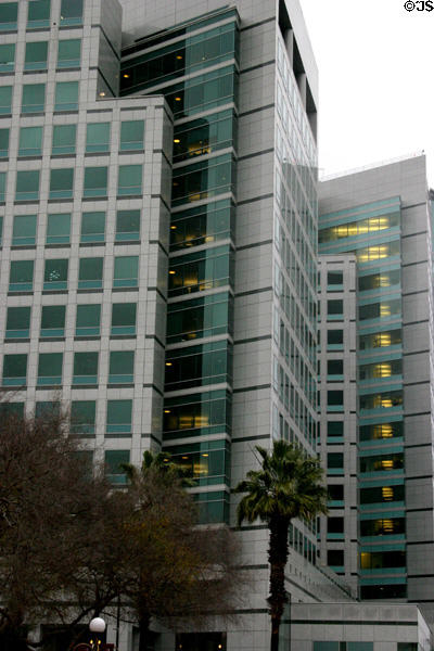 Angled walls of Adobe Systems complex. San Jose, CA.