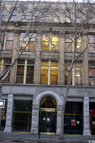 Letitia Building (1890) (70 S. First St.). San Jose, CA. Style: Romanesque Revival. Architect: Jacob Lenzen.