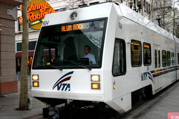 VTA Streetcar detail. San Jose, CA.