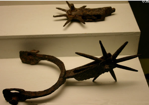 Colonial Spanish spurs at La Purisima Mission. Lompoc, CA.