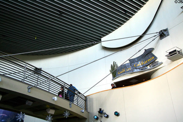 Interior details of Aquarium of the Pacific. Long Beach, CA.