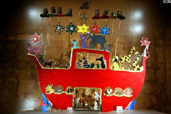 Menorah Ark in Noah's Ark collection at Skirball Cultural Center. Los Angeles, CA.