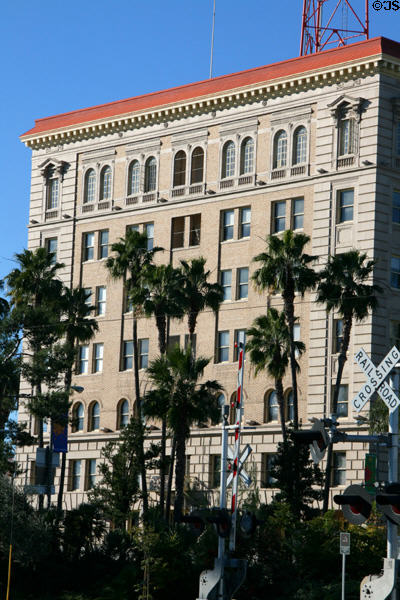 Port Administration building opposite old ferry building. San Pedro, CA.