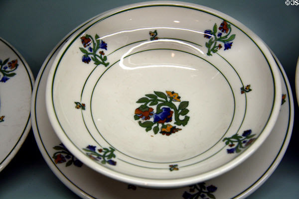 Dishes from Delaware, Lackawanna & Western Railroad at Lomita Railroad Museum. Lomita, CA.