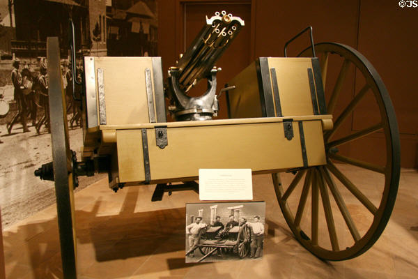 Gattling gun used during settlement of American West at Autry National Center. Los Angeles, CA.
