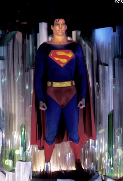 Christopher Reeve in Superman at Movieland Wax Museum. Buena Park, CA.