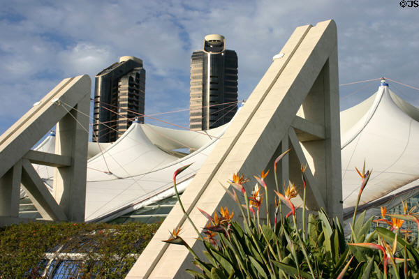 Convention Center I buttresses & tent roof structure. San Diego, CA.