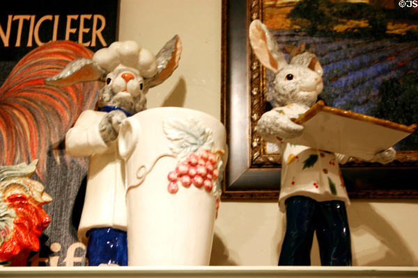 Rabbit pottery in shop in Old Town. San Diego, CA.