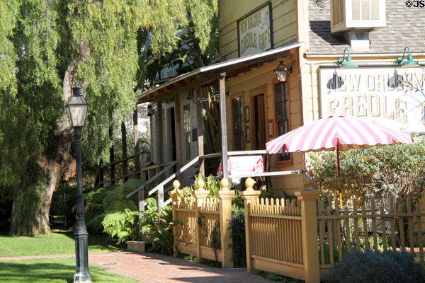 Heritage structures (c1867) on grounds of Whaley House in Old Town. San Diego, CA.