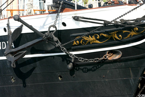Star of India anchor at Maritime Museum. San Diego, CA.
