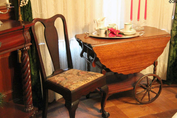 Tea cart at Kimberly Crest House. Redlands, CA.