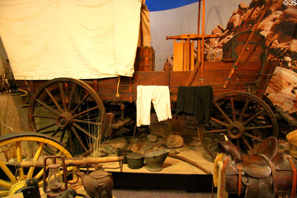 Covered wagon at San Bernardino County Museum. Redlands, CA.
