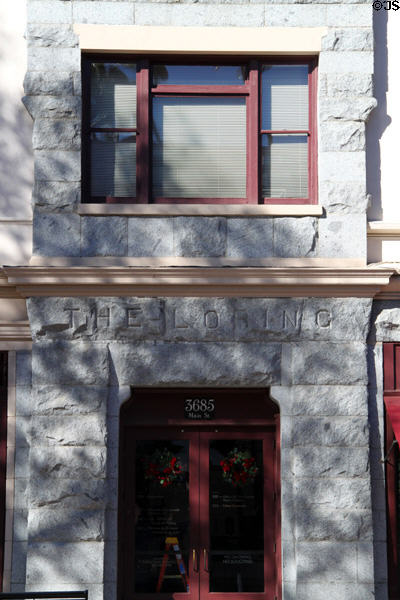 Original Richardsonian Romanesque doorway of Loring Building (1890). Riverside, CA.