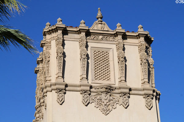 Spanish Revival tower of Old Riverside City Hall. Riverside, CA.