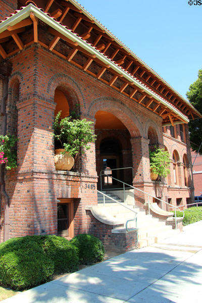 Italian Renaissance entrance of former YMCA Building. Riverside, CA.