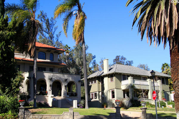 Mission style residences (3501 Redwood at 5th Aves.). Riverside, CA.