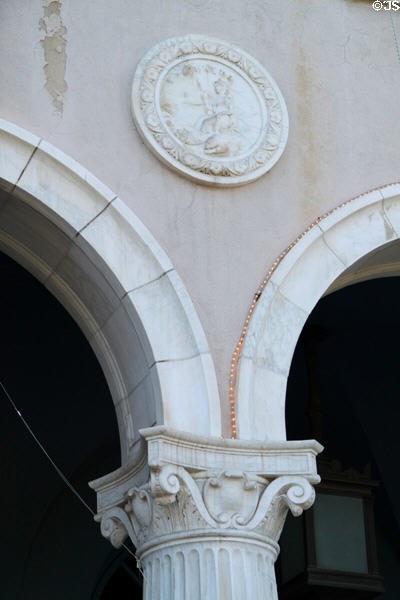 Arches & relief on Riverside Museum. Riverside, CA.
