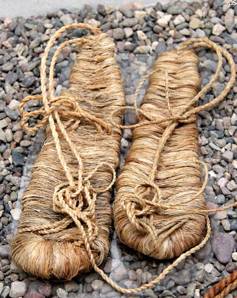 Kumeyaay yucca sandals (pre 1910) at Riverside Museum. Riverside, CA.