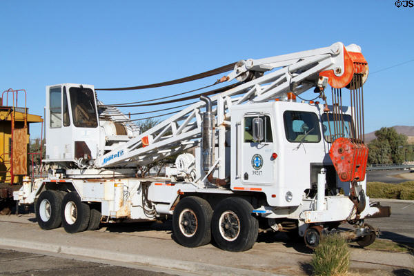Santa Fe portable crane at Barstow Railroad Museum. Barstow, CA.